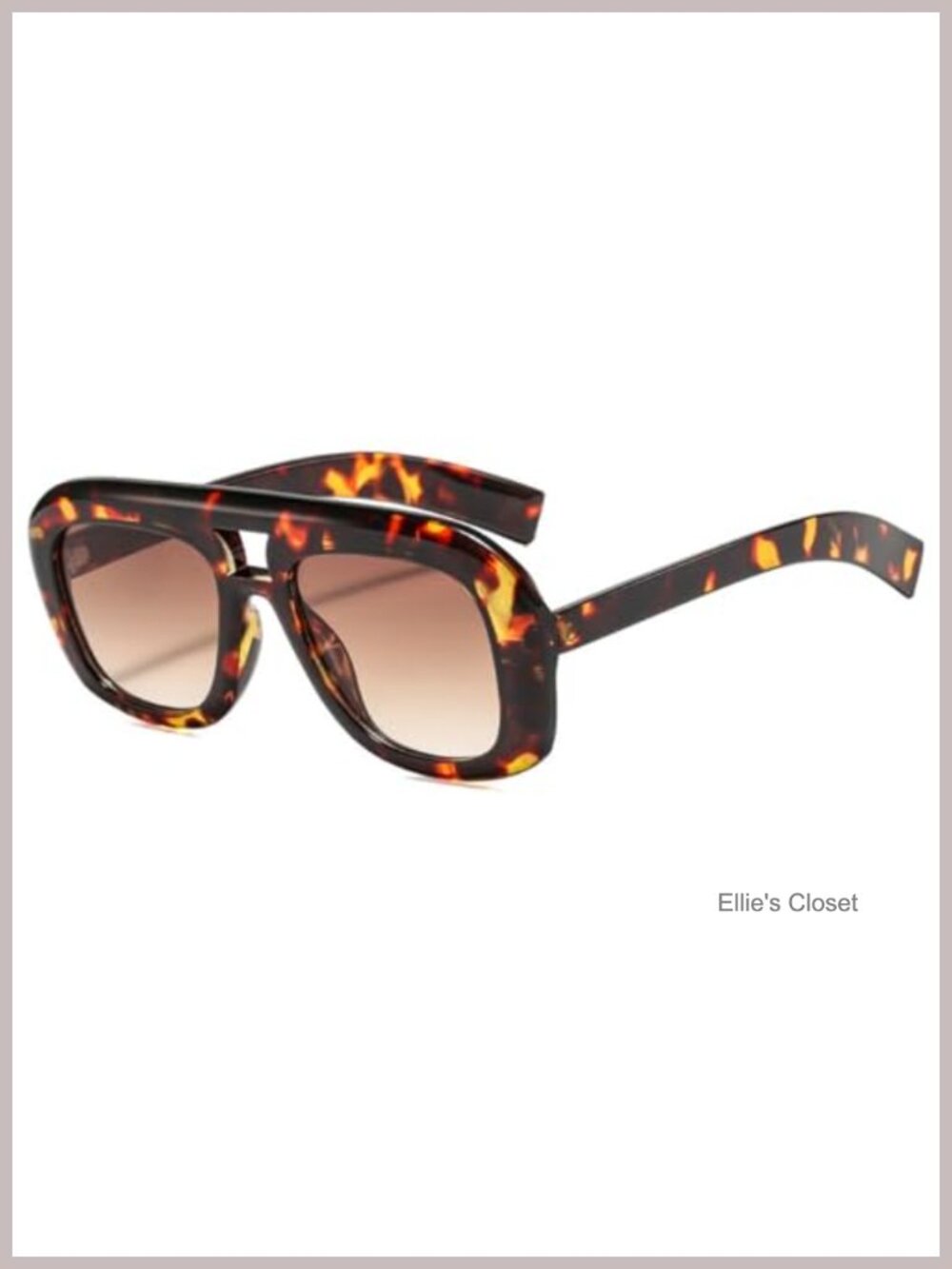 Oversized Square Aviator Sunglasses UV400 Full Frame Retro 70s Unisex